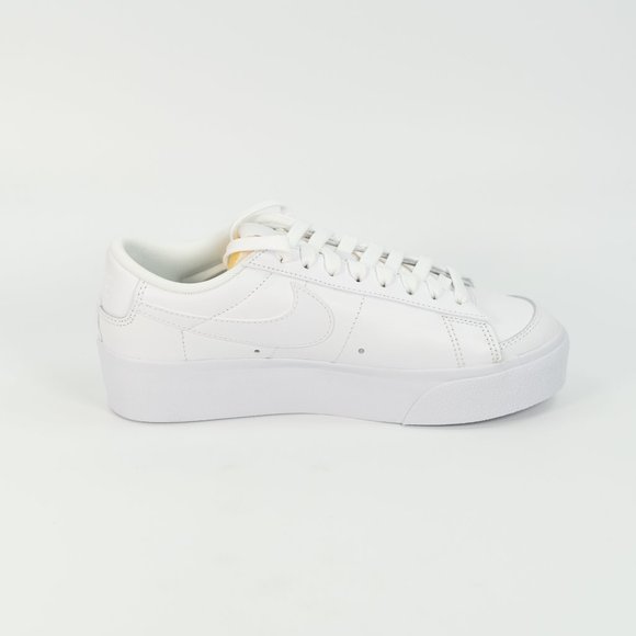 Nike Women's Blazer Low Platform 'Triple White' DJ0292-100 Leather 2021 6 - 12 - Picture 6 of 10
